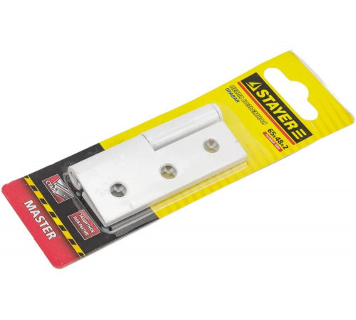 STAYER 65 x 48 x 2 мм, 1 шт., цвет белый, правая, петля разъемная 37613-65-2R Master STAYER 65 x 48 x 2 мм, 1 шт., цвет белый, правая, петля разъемная 37613-65-2R Master