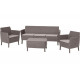 Комплект с тройным диваном Keter Salemo 3 seater set капучино 238589