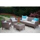 Комплект с тройным диваном Keter Salemo 3 seater set капучино 238589