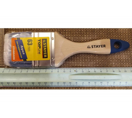 Плоская кисть STAYER AQUA-STANDARD 0.045, 210мм, 60мм, 10мм, Арт. 01032-063 Плоская кисть STAYER AQUA-STANDARD 0.045, 210мм, 60мм, 10мм, Арт. 01032-063