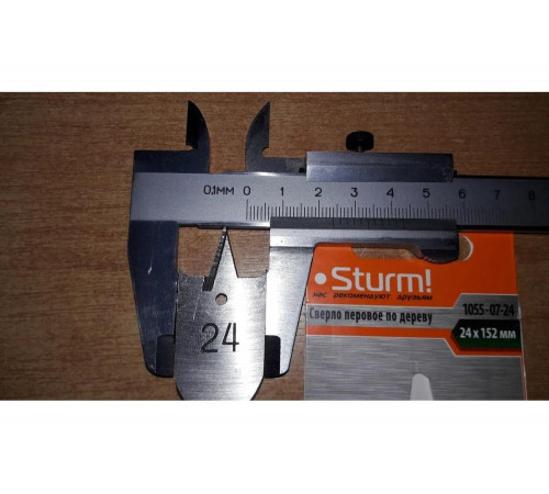 Сверло перьевое 24 мм Sturm 1055-07-24 Сверло перьевое 24 мм Sturm 1055-07-24