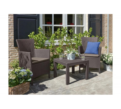 Комплект мебели Keter Rosario balcon set коричневый 216939 Комплект мебели Keter Rosario balcon set коричневый 216939