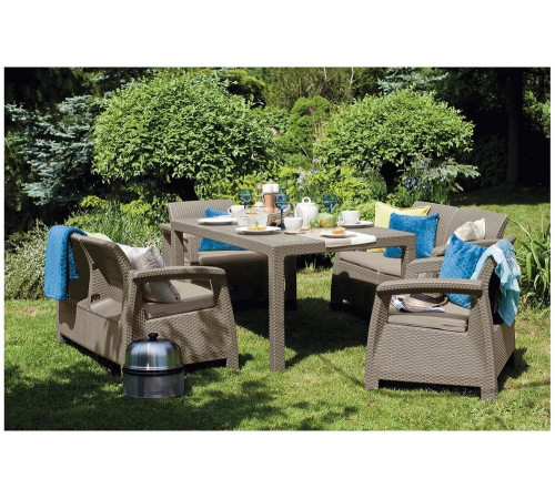 Комплект мебели Keter Corfu fiesta set капучино 227586 Комплект мебели Keter Corfu fiesta set капучино 227586