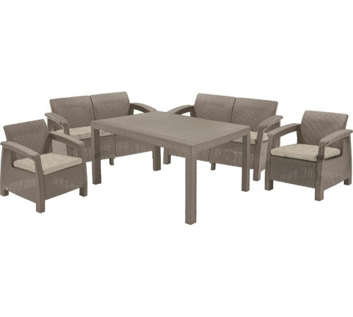 Комплект мебели Keter Corfu fiesta set капучино 227586 Комплект мебели Keter Corfu fiesta set капучино 227586