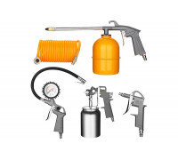 Набор пневмоинструмента DEKO DKSG05-1 5 предметов, краскораспылитель с нижним бачком 018-0909-1