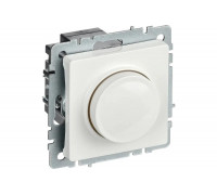Поворотно-нажимной светорегулятор IEK Brite сс10-1-0-брб 600вт, белый BR-D20-0600-K01