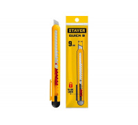 Нож STAYER Quick-9 из АБС пластика, сегментированные лезвия 9 мм 0901_z01