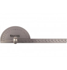 Транспортир с линейкой KRAFTOOL Protractor из нержавеющей стали, 145 мм 34290