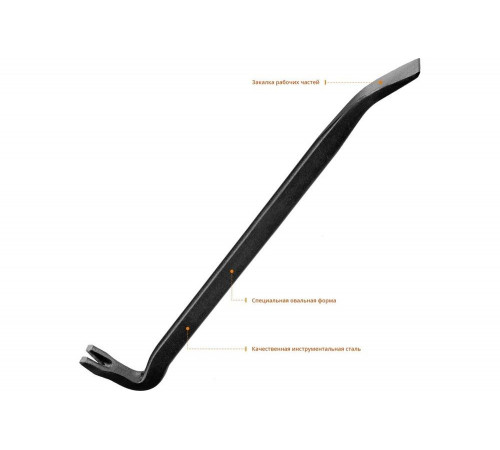 STAYER 450 мм, сталь 45, сечение 12х22 мм, лом-гвоздодер Hercules 21643-45 Professional STAYER 450 мм, сталь 45, сечение 12х22 мм, лом-гвоздодер Hercules 21643-45 Professional