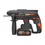 Аккумуляторный бесщеточный перфоратор WORX 20В, 4Ач x1, ЗУ 2А, кейс WX381