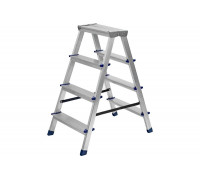 Алюминиевая двусторонняя стремянка СИБРТЕХ 4 ступени 97924
