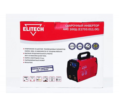Сварочный инвертор Elitech АИС 160Д Сварочный инвертор Elitech АИС 160Д