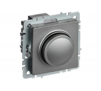 Поворотно-нажимной светорегулятор IEK Brite сс10-1-0-брс 600вт, сталь BR-D20-0600-K46