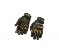 Комбинированные перчатки TOLSEN BLACK с накладками 45047