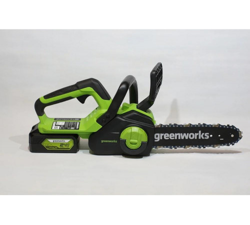 Цепная аккумуляторная пила GreenWorks G24CS25K4 24 В, 4 А*ч 2007707UB Цепная аккумуляторная пила GreenWorks G24CS25K4 24 В, 4 А*ч 2007707UB