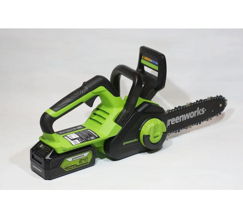 Цепная аккумуляторная пила GreenWorks G24CS25K4 24 В, 4 А*ч 2007707UB Цепная аккумуляторная пила GreenWorks G24CS25K4 24 В, 4 А*ч 2007707UB