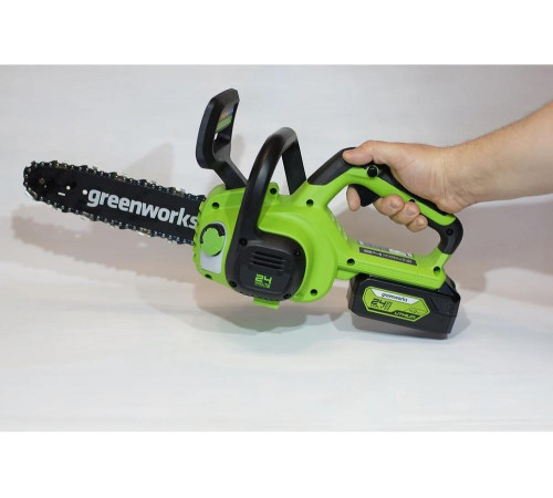 Цепная аккумуляторная пила GreenWorks G24CS25K4 24 В, 4 А*ч 2007707UB Цепная аккумуляторная пила GreenWorks G24CS25K4 24 В, 4 А*ч 2007707UB