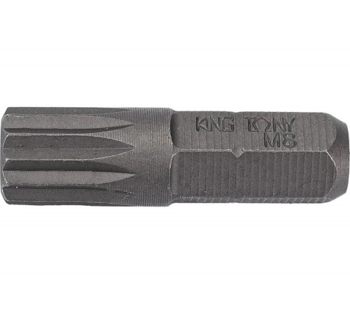Вставка (бита) торцевая 1/4", Spline, М8, L = 25 мм KING TONY 102508M