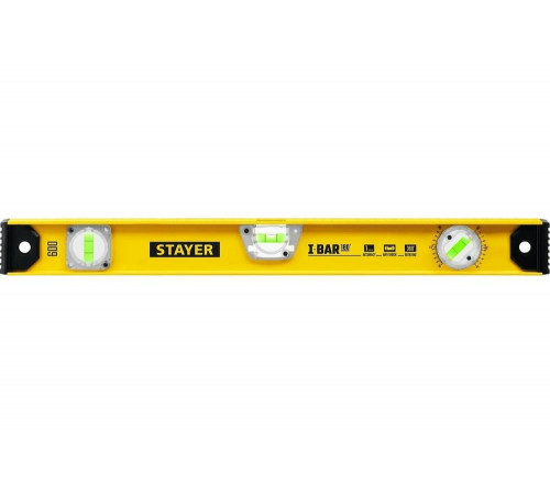 STAYER 600 мм, 3 глазка, линейка, поворотный глазок, двутавровый уровень I-Bar180 3470-060_z02 STAYER 600 мм, 3 глазка, линейка, поворотный глазок, двутавровый уровень I-Bar180 3470-060_z02
