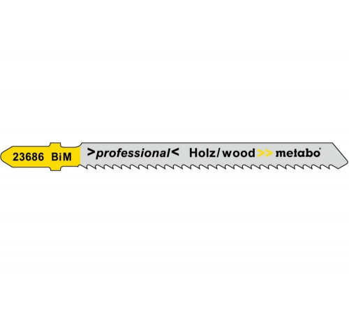 Пилки по дереву T101BRF (75х2.5 мм, BIM, 5 шт.) Metabo 623686000 Пилки по дереву T101BRF (75х2.5 мм, BIM, 5 шт.) Metabo 623686000
