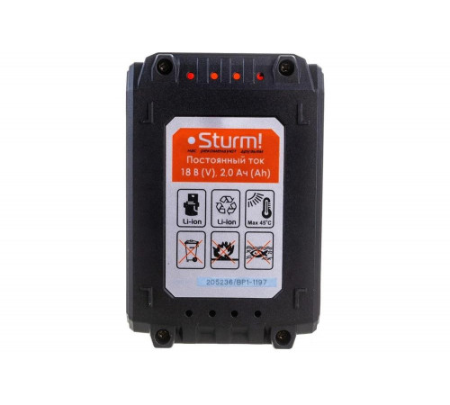 Аккумулятор 1BatterySystem (18 В; 2 Ач) Sturm SBP1802 Аккумулятор 1BatterySystem (18 В; 2 Ач) Sturm SBP1802