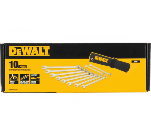 Набор комбинированных ключей DEWALT 10 шт DWMT19227-1