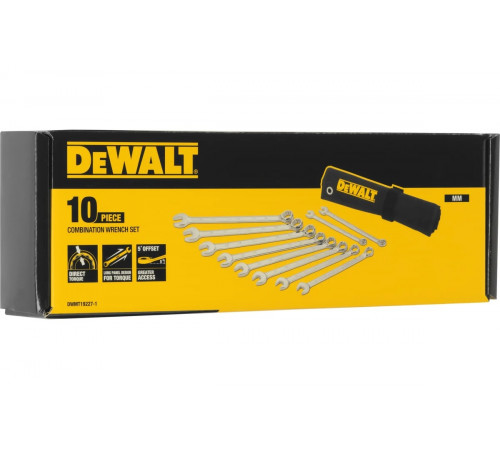 Набор комбинированных ключей DEWALT 10 шт DWMT19227-1