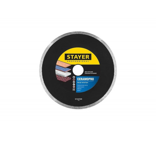STAYER Ø 200Х25.4 мм, алмазный, cплошной, диск отрезной CERAMOPRO 3665-200_z02 Professional STAYER Ø 200Х25.4 мм, алмазный, cплошной, диск отрезной CERAMOPRO 3665-200_z02 Professional