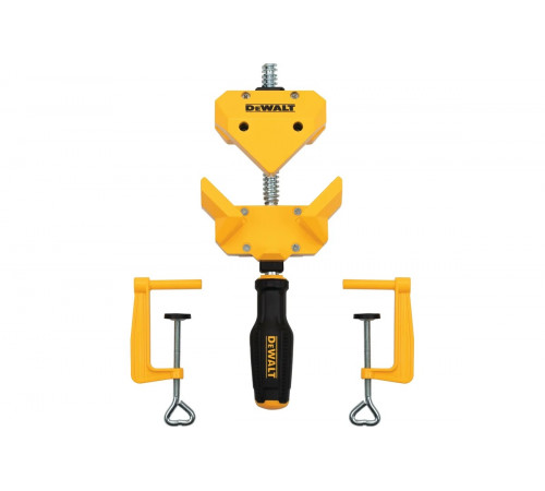 Угловая струбцина DEWALT большое усилие, 2 струбцины для крепления DWHT83853-0