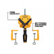 Угловая струбцина DEWALT большое усилие, 2 струбцины для крепления DWHT83853-0