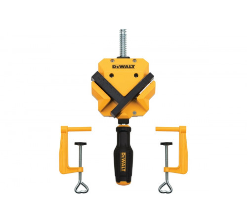 Угловая струбцина DEWALT большое усилие, 2 струбцины для крепления DWHT83853-0