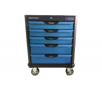 Тележка KraftWell с 5 ящиками+ПОДАРОК инструмент 157 предметов KRW-TTB+SET157
