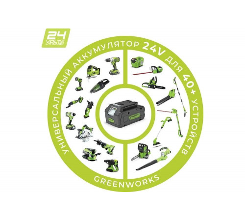 Аккумуляторный триммер Greenworks 24V 2107107