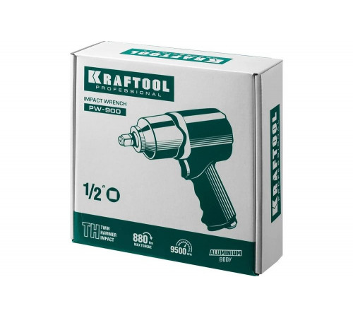 KRAFTOOL 1/2", 880 Нм ударный пневматический гайковерт PW-900 64210 KRAFTOOL 1/2", 880 Нм ударный пневматический гайковерт PW-900 64210