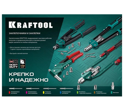 KRAFTOOL резьбовые заклепки М3-М12 алюминий, сталь, нерж. сталь, заклепочник резьбовой двуручный 31183 KRAFTOOL резьбовые заклепки М3-М12 алюминий, сталь, нерж. сталь, заклепочник резьбовой двуручный 31183