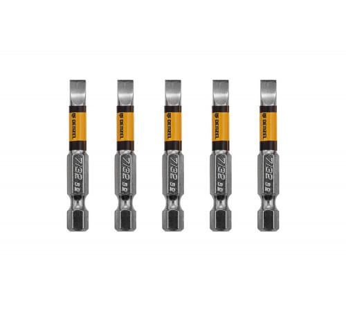 Набор бит SL 7/32", 50 мм, 5 шт Denzel 7711312 Набор бит SL 7/32", 50 мм, 5 шт Denzel 7711312