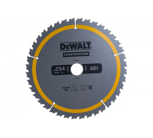 Диск пильный по дереву (254x30 мм; 40T) DEWALT DT90249-QZ