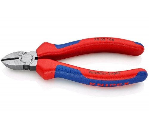 Бокорезы Knipex, L-140 мм, 62 HRC, 2-к ручки, KN-7002140SB