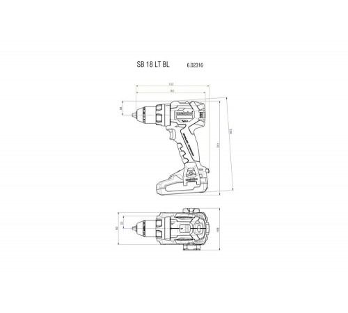 Аккумуляторная ударная дрель-шуруповерт Metabo SB 18 LT BL 602316820 Аккумуляторная ударная дрель-шуруповерт Metabo SB 18 LT BL 602316820