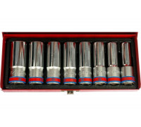 Набор глубоких двенадцатигранных торцевых головок 1/2", 1/2"-15/16", 8шт KING TONY 4208SR