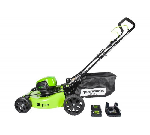 Аккумуляторная газонокосилка GREENWORKS GD60LM51HPK4 (2502707UB)