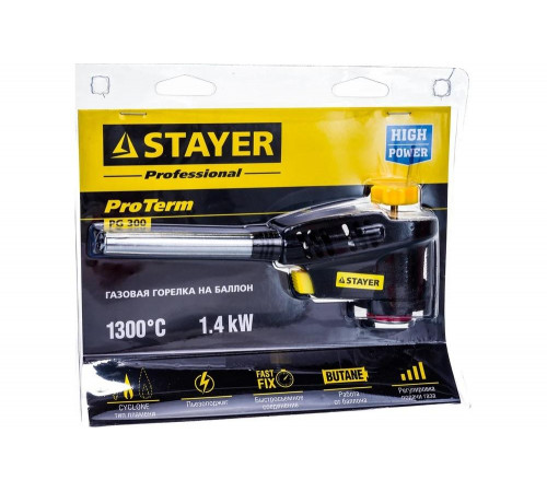 STAYER 1300°C, пьезоподжиг, газовая горелка Proterm 55582 STAYER 1300°C, пьезоподжиг, газовая горелка Proterm 55582