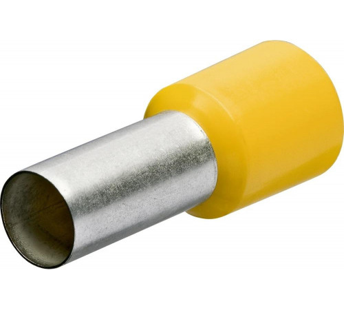 Контактные изолированные гильзы Knipex DIN 46228-4 НШВИ, жёлтые, 6.00 мм², 100 шт, 20 мм KN-9799336 Контактные изолированные гильзы Knipex DIN 46228-4 НШВИ, жёлтые, 6.00 мм², 100 шт, 20 мм KN-9799336