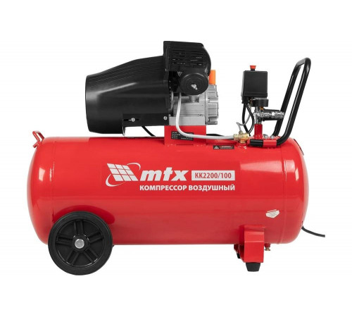 Воздушный компрессор MTX кк-2200/100, 2,2 квт, 350 л/мин, 100 л, прямой привод, масляный 58033 Воздушный компрессор MTX кк-2200/100, 2,2 квт, 350 л/мин, 100 л, прямой привод, масляный 58033
