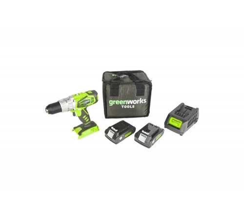 Ударная аккумуляторная дрель-шуруповерт GreenWorks 3802407