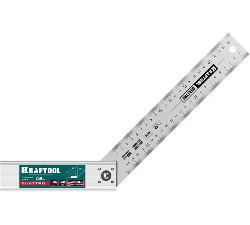 Kraftool 250 мм, 4 положения, складной столярный угольник QUATTRO 3444