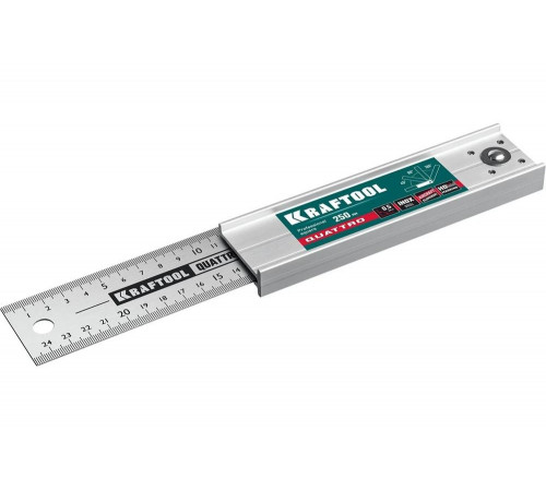 Kraftool 250 мм, 4 положения, складной столярный угольник QUATTRO 3444