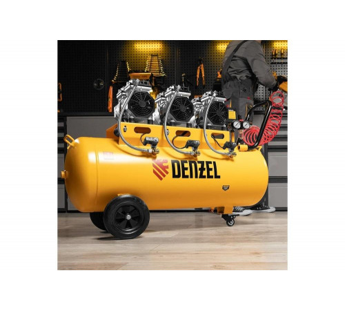 Компрессор DENZEL DLS 1800/100,1800 Вт, 3х600, 100 л, 345 л/мин// Denzel Компрессор DENZEL DLS 1800/100,1800 Вт, 3х600, 100 л, 345 л/мин// Denzel