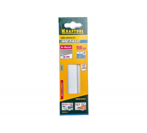 KRAFTOOL 130 мм, шаг 1.4 мм, по металлу Bi-Met, полотно для электроножовки 159755-13 Industrie KRAFTOOL 130 мм, шаг 1.4 мм, по металлу Bi-Met, полотно для электроножовки 159755-13 Industrie