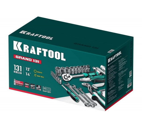 KRAFTOOL 131 шт., набор слесарно-монтажного инструмента INDUSTRY 27978-H131 KRAFTOOL 131 шт., набор слесарно-монтажного инструмента INDUSTRY 27978-H131